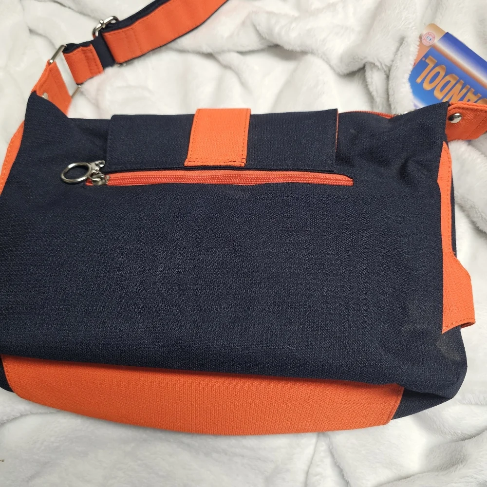 Auburn University Tigers Blue And Orange Textured Crossbody Bag